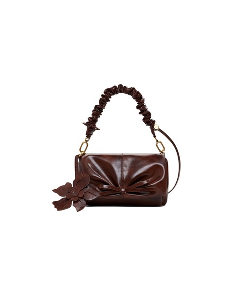 Desigual（デシグアル）の「フラワーモチーフ付きギャザーハンドルショルダーバッグ（ハンドバッグ・レディース・ブラウン・FREE）」の7枚目の写真