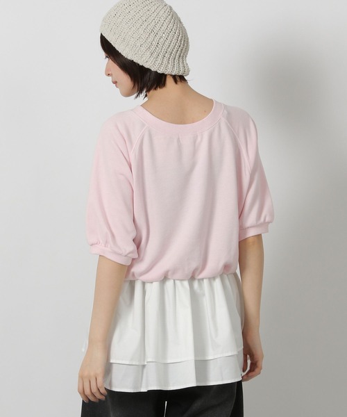 LAKOLE（ラコレ）の「ミニ裏毛レイヤードプルオーバー6分袖 / 588956（Tシャツ/カットソー・レディース・グレー/ピンク/チャコール・FREE）」の19枚目の写真