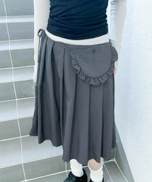Vini（ヴィニ）の「【２点セット】 ポシェット付き プリーツスカート（スカート）」