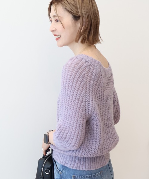 Attisetion mohair knit 半袖ニット Attisetion mohair knit 半袖ニット トップス