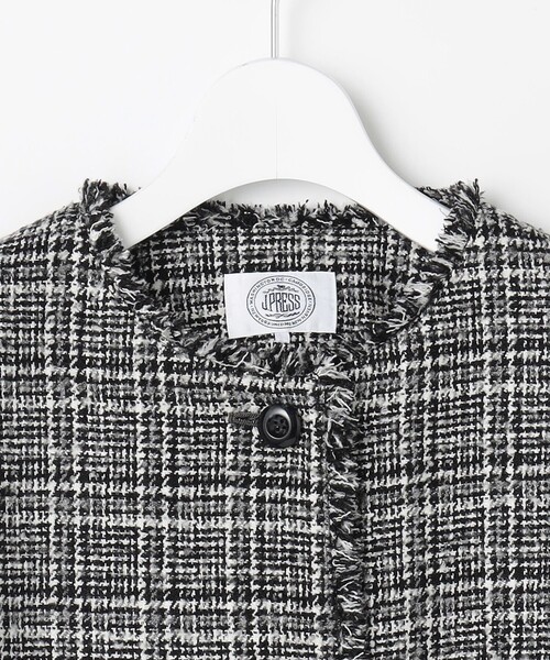 J.PRESS(ジェイプレス)の「Lightループチェック ツイード ジャケット(その他アウター・レディース・ブラック系5・T15/T13)」の11枚目の写真