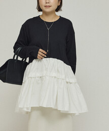 Firsthand | Firsthand/ファーストハンド オーガニックコットン ティアード切り替えロンT / ロングスリーブTシャツ(Tシャツ/カットソー)