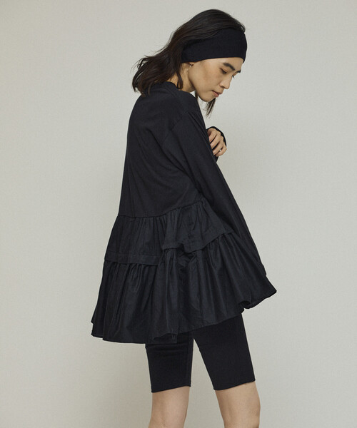 Firsthand（ファーストハンド）の「Firsthand/ファーストハンド オーガニックコットン ティアード切り替えロンT / ロングスリーブTシャツ（Tシャツ/カットソー・レディース・ブラック/その他/ホワイト・FREE）」の15枚目の写真