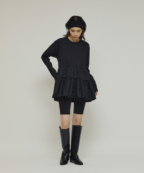 Firsthand（ファーストハンド）の「Firsthand/ファーストハンド オーガニックコットン ティアード切り替えロンT / ロングスリーブTシャツ（Tシャツ/カットソー・レディース・ブラック/その他/ホワイト・FREE）」の22枚目の写真