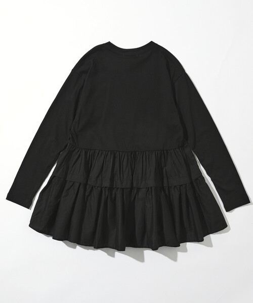 Firsthand（ファーストハンド）の「Firsthand/ファーストハンド オーガニックコットン ティアード切り替えロンT / ロングスリーブTシャツ（Tシャツ/カットソー・レディース・ブラック/その他/ホワイト・FREE）」の5枚目の写真