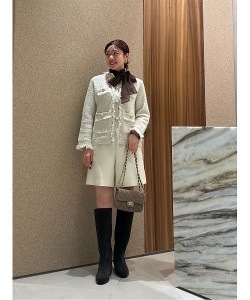 LOULOU WILLOUGHBY（ルルウィルビー）の「【LOULOU WILLOUGHBY】Ｗダブルクロスショートパンツ（その他パンツ・レディース・オフホワイト/ブラック・1/2）」の15枚目の写真