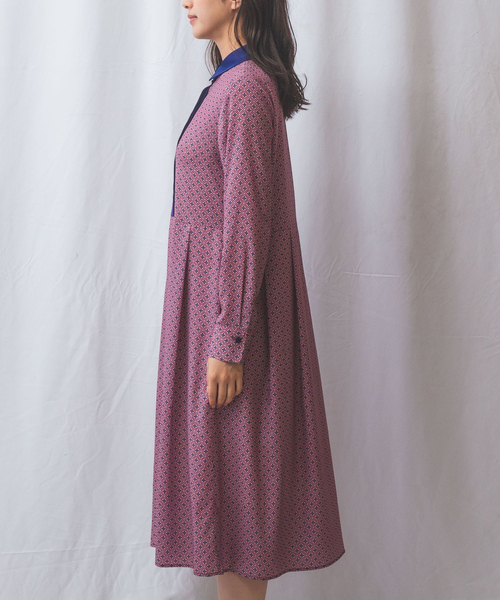 NARACAMICIE（ナラカミーチェ）の「【NARACAMICIE】幾何柄ワンピース（ワンピース・レディース・レッド/ネイビー・XL/M）」の5枚目の写真