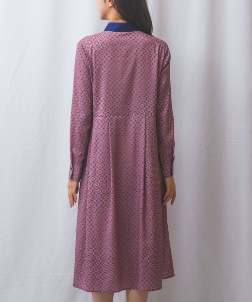 NARACAMICIE（ナラカミーチェ）の「【NARACAMICIE】幾何柄ワンピース（ワンピース・レディース・レッド/ネイビー・XL/M）」の6枚目の写真