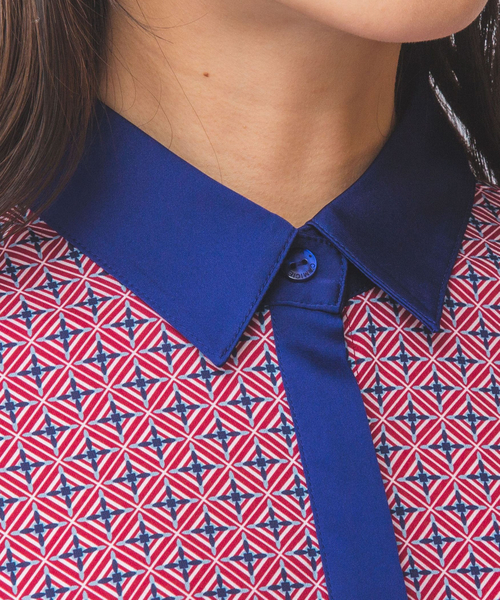 NARACAMICIE（ナラカミーチェ）の「【NARACAMICIE】幾何柄ワンピース（ワンピース・レディース・レッド/ネイビー・XL/M）」の7枚目の写真