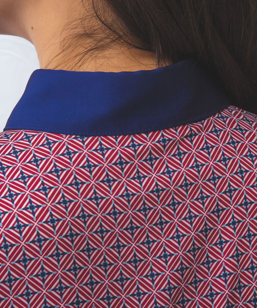 NARACAMICIE（ナラカミーチェ）の「【NARACAMICIE】幾何柄ワンピース（ワンピース・レディース・レッド/ネイビー・XL/M）」の8枚目の写真