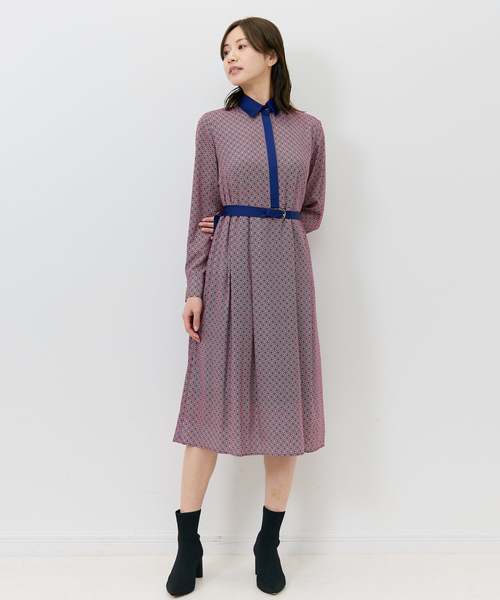 NARACAMICIE（ナラカミーチェ）の「【NARACAMICIE】幾何柄ワンピース（ワンピース・レディース・レッド/ネイビー・XL/M）」の13枚目の写真