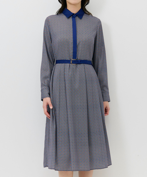 NARACAMICIE（ナラカミーチェ）の「【NARACAMICIE】幾何柄ワンピース（ワンピース・レディース・レッド/ネイビー・XL/M）」の14枚目の写真