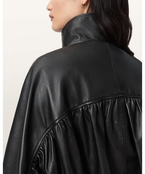 ALLSAINTS(オールセインツ)の「FELDA LEATHER BOMBER JACKET | FELDA レザー ボンバー ジャケット(MA-1・レディース・ブラック・S/M/XS)」の5枚目の写真
