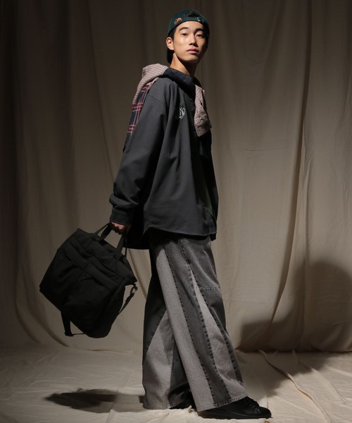 niko and...（ニコアンド）の「ベトジャンモチーフベースボールシャツ（シャツ/ブラウス・メンズ・ボルドー/カーキ/チャコール・MEDIUM/LARGE）」の5枚目の写真