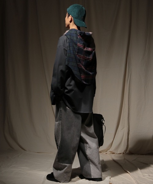 niko and...（ニコアンド）の「ベトジャンモチーフベースボールシャツ（シャツ/ブラウス・メンズ・ボルドー/カーキ/チャコール・MEDIUM/LARGE）」の6枚目の写真