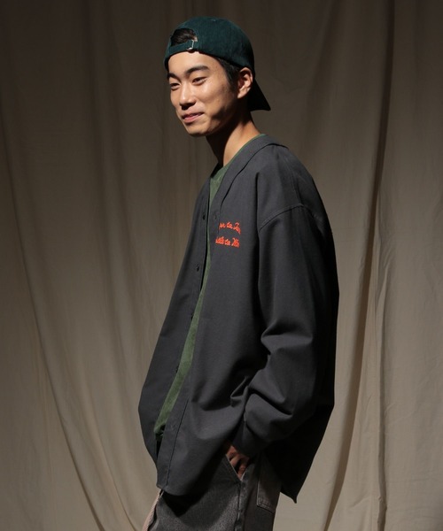 niko and...（ニコアンド）の「ベトジャンモチーフベースボールシャツ（シャツ/ブラウス・メンズ・ボルドー/カーキ/チャコール・MEDIUM/LARGE）」の8枚目の写真