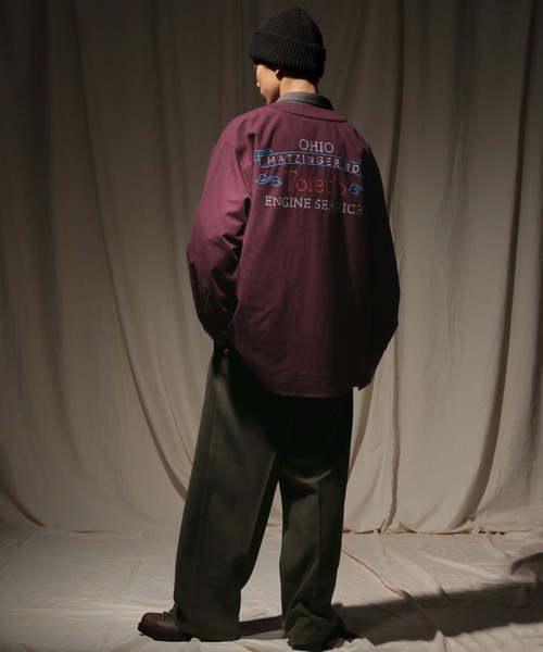 niko and...（ニコアンド）の「ベトジャンモチーフベースボールシャツ（シャツ/ブラウス・メンズ・ボルドー/カーキ/チャコール・MEDIUM/LARGE）」の11枚目の写真