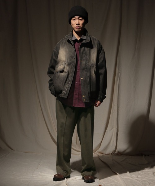 niko and...（ニコアンド）の「ベトジャンモチーフベースボールシャツ（シャツ/ブラウス・メンズ・ボルドー/カーキ/チャコール・MEDIUM/LARGE）」の12枚目の写真