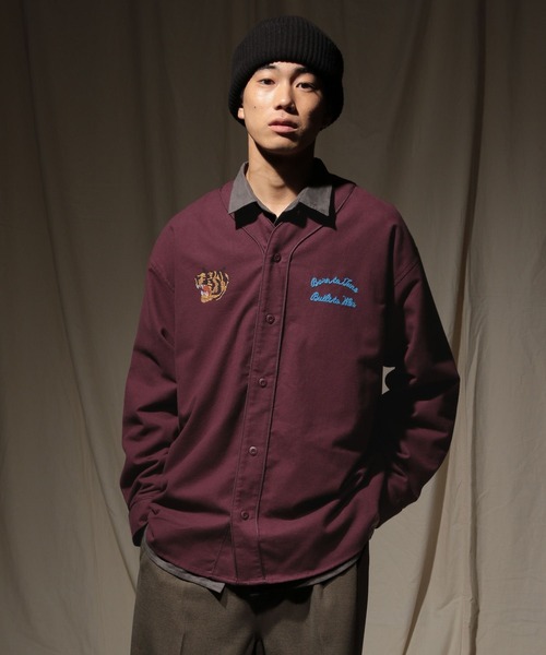 niko and...（ニコアンド）の「ベトジャンモチーフベースボールシャツ（シャツ/ブラウス・メンズ・ボルドー/カーキ/チャコール・MEDIUM/LARGE）」の14枚目の写真
