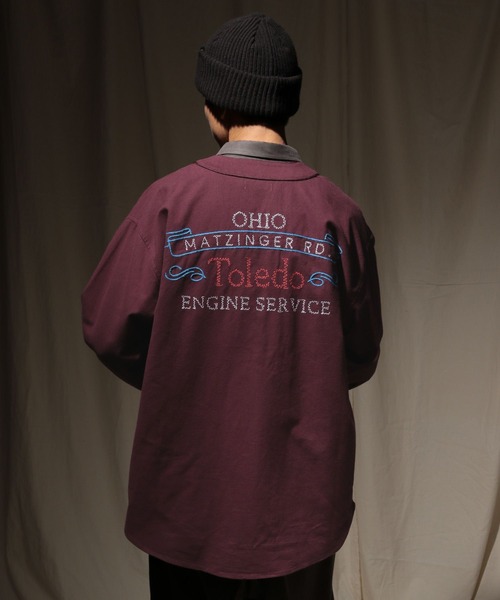 niko and...（ニコアンド）の「ベトジャンモチーフベースボールシャツ（シャツ/ブラウス・メンズ・ボルドー/カーキ/チャコール・MEDIUM/LARGE）」の15枚目の写真