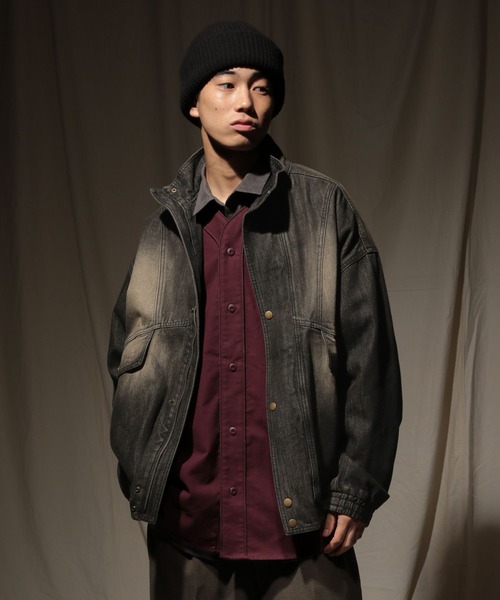 niko and...（ニコアンド）の「ベトジャンモチーフベースボールシャツ（シャツ/ブラウス・メンズ・ボルドー/カーキ/チャコール・MEDIUM/LARGE）」の16枚目の写真