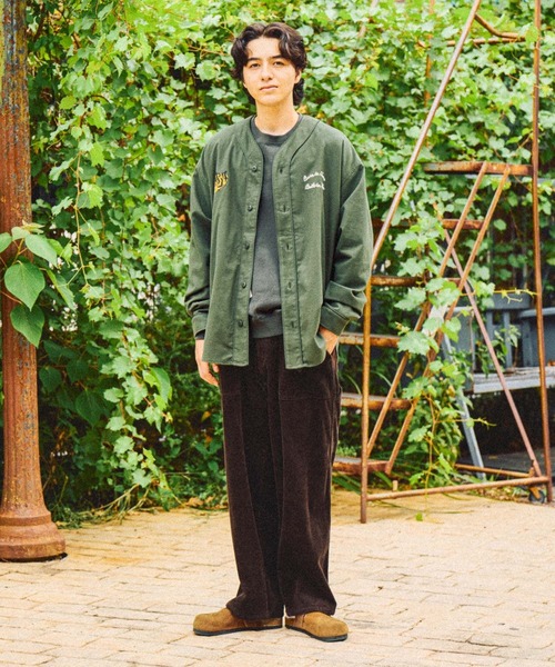 niko and...（ニコアンド）の「ベトジャンモチーフベースボールシャツ（シャツ/ブラウス・メンズ・ボルドー/カーキ/チャコール・MEDIUM/LARGE）」の17枚目の写真