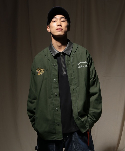 niko and...（ニコアンド）の「ベトジャンモチーフベースボールシャツ（シャツ/ブラウス・メンズ・ボルドー/カーキ/チャコール・MEDIUM/LARGE）」の22枚目の写真