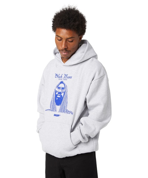 HUF X ISAAC HAYES BLACK MOSES HEAVYWEIGHT HOODIE（パーカー）｜HUF