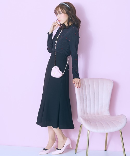 marun（マルン）の「＜大きいサイズ＞オリジナルハート刺しゅうリブカットソー marun（Tシャツ/カットソー・レディース・アイボリー/ブラック・L/LL/3L/4L/5L）」の14枚目の写真