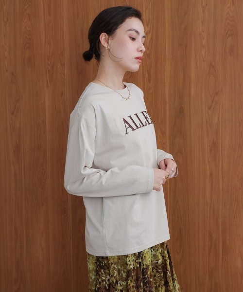 Bou Jeloud(ブージュルード)の「厚盛り刺しゅうロンT(Tシャツ/カットソー・レディース・ベージュ/チャコールグレー/ブラック・FREE)」の15枚目の写真