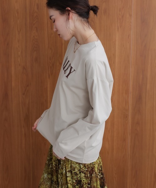 Bou Jeloud(ブージュルード)の「厚盛り刺しゅうロンT(Tシャツ/カットソー・レディース・ベージュ/チャコールグレー/ブラック・FREE)」の19枚目の写真