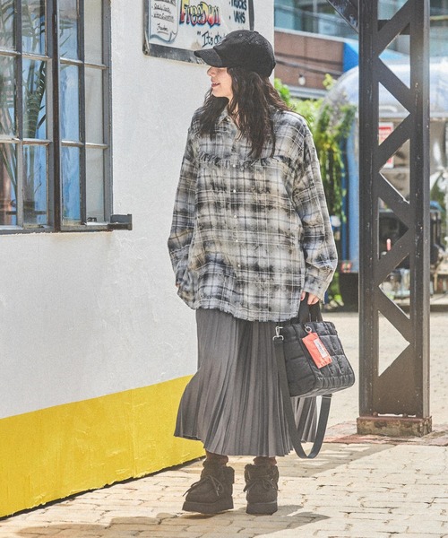 セール】ブリーチライクチェックシャツ（シャツ/ブラウス）｜niko and