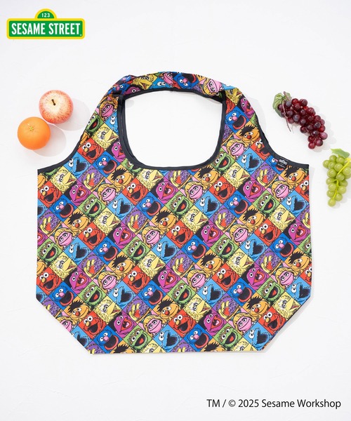 FRUIT OF THE LOOM（フルーツオブザルーム）の「【FRUIT OF THE LOOM】SESAME STREET×FTL Lサイズエコバッグ/セサミコラボ（エコバッグ/サブバッグ・メンズ・アイボリー/パープル/ライトグレー・FREE）」の13枚目の写真