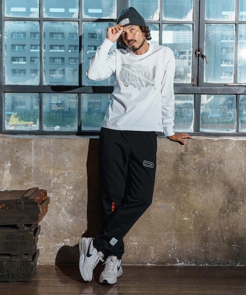 seventy seven(セブンティセブン)の「mlt5422-heavy onz USA cotton L-S t-shirt(77continent) ロングスリーブTシャツ(7725W130)(Tシャツ/カットソー・メンズ・サンドベージュ/ブラック/ホワイト・XL/L/M/S)」の13枚目の写真
