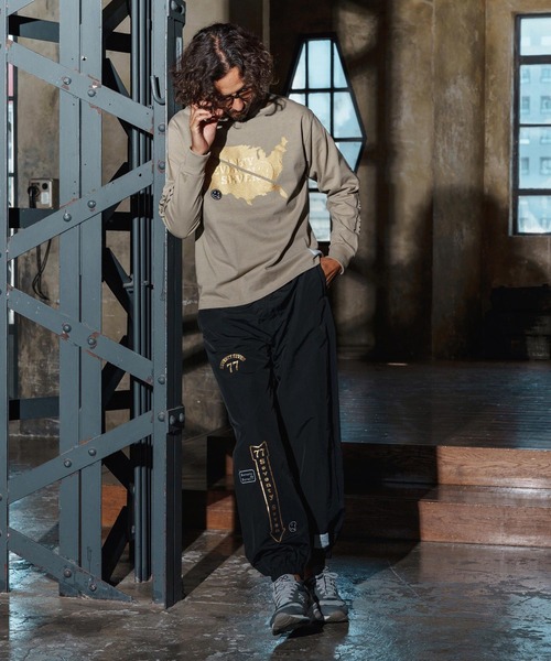 seventy seven(セブンティセブン)の「mlt5422-heavy onz USA cotton L-S t-shirt(77continent) ロングスリーブTシャツ(7725W130)(Tシャツ/カットソー・メンズ・サンドベージュ/ブラック/ホワイト・XL/L/M/S)」の19枚目の写真