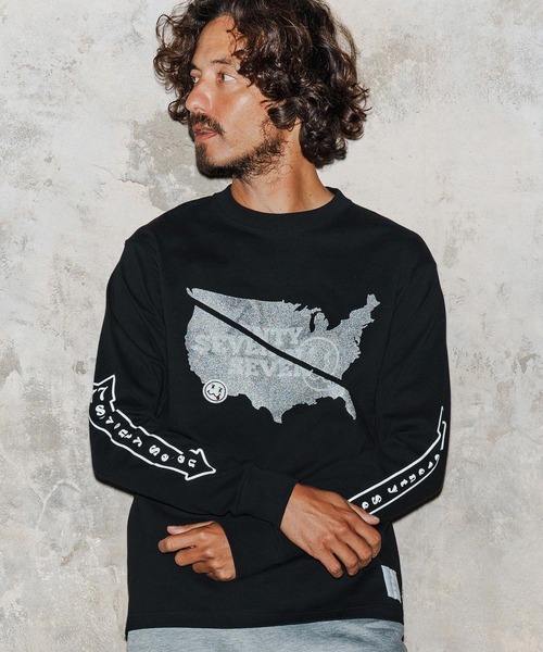 seventy seven(セブンティセブン)の「mlt5422-heavy onz USA cotton L-S t-shirt(77continent) ロングスリーブTシャツ(7725W130)(Tシャツ/カットソー・メンズ・サンドベージュ/ブラック/ホワイト・XL/L/M/S)」の21枚目の写真