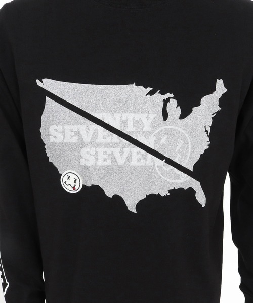seventy seven(セブンティセブン)の「mlt5422-heavy onz USA cotton L-S t-shirt(77continent) ロングスリーブTシャツ(7725W130)(Tシャツ/カットソー・メンズ・サンドベージュ/ブラック/ホワイト・XL/L/M/S)」の7枚目の写真