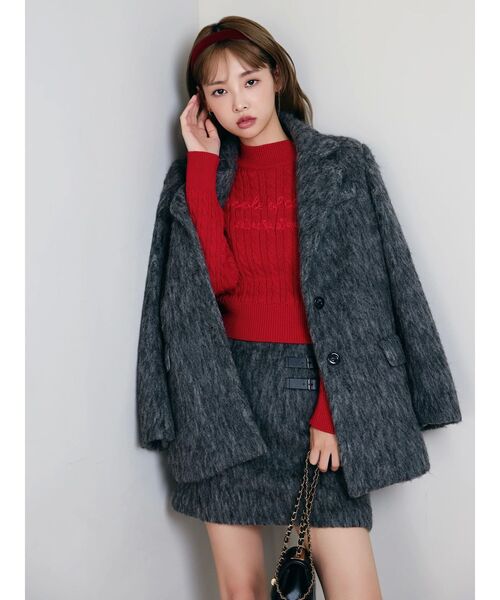 セール】【WEB限定カラーあり】ヘアリーミドルジャケット（テーラード