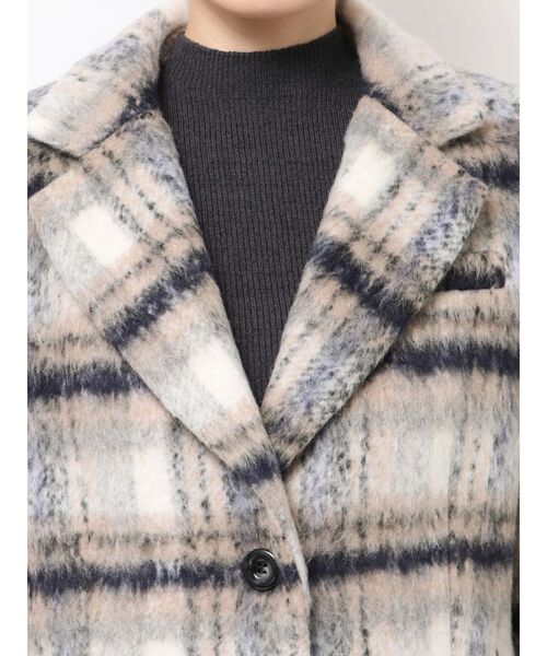 dazzlin（ダズリン）の「【WEB限定カラーあり】ヘアリーミドルジャケット（テーラードジャケット・レディース・アイボリー/ブラウン/ネイビー/チャコールグレー・FREE）」の5枚目の写真