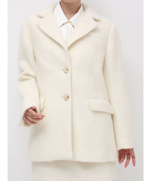 dazzlin（ダズリン）の「【WEB限定カラーあり】ヘアリーミドルジャケット（テーラードジャケット・レディース・アイボリー/ブラウン/ネイビー/チャコールグレー・FREE）」の15枚目の写真