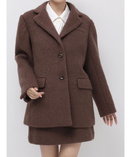 dazzlin（ダズリン）の「【WEB限定カラーあり】ヘアリーミドルジャケット（テーラードジャケット・レディース・アイボリー/ブラウン/ネイビー/チャコールグレー・FREE）」の17枚目の写真