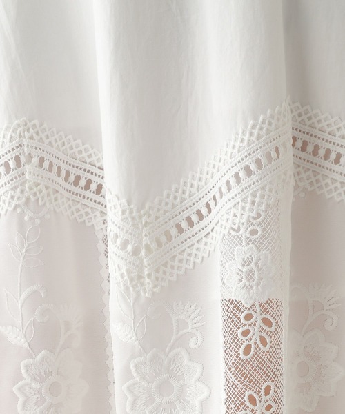 RAGEBLUE（レイジブルー）の「刺繍レース/レイヤードスカート（スカート・レディース・ホワイト・FREE）」の14枚目の写真