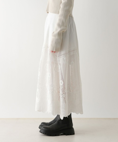 RAGEBLUE（レイジブルー）の「刺繍レース/レイヤードスカート（スカート・レディース・ホワイト・FREE）」の11枚目の写真
