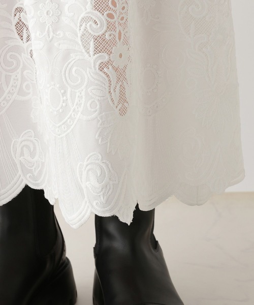 RAGEBLUE（レイジブルー）の「刺繍レース/レイヤードスカート（スカート・レディース・ホワイト・FREE）」の16枚目の写真