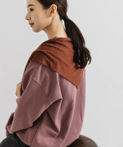 URBAN RESEARCH（アーバンリサーチ）の「ヘアリーストール（ストール/ショール・レディース・ブラウン系その他/チャコールグレー/オフホワイト・FREE）」の3枚目の写真