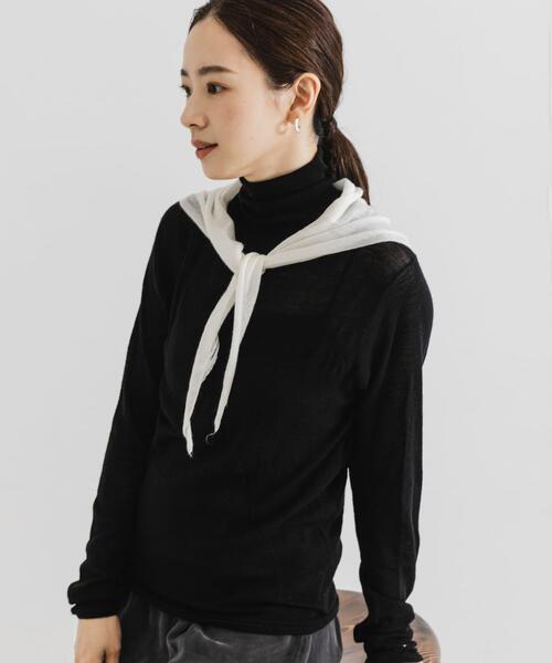 URBAN RESEARCH（アーバンリサーチ）の「ヘアリーストール（ストール/ショール・レディース・ブラウン系その他/チャコールグレー/オフホワイト・FREE）」の5枚目の写真