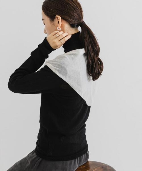 URBAN RESEARCH（アーバンリサーチ）の「ヘアリーストール（ストール/ショール・レディース・ブラウン系その他/チャコールグレー/オフホワイト・FREE）」の6枚目の写真