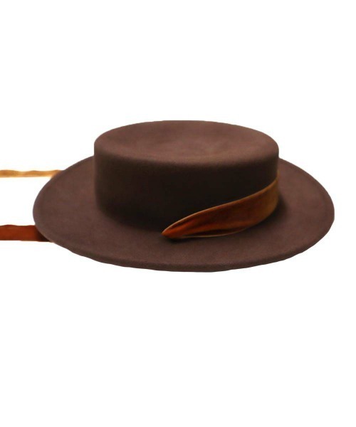 an another angelus（アンアナザーアンジェラス）の「ロングベロアリボンキャノチェ/fint フィント（ハット・レディース・ブラウン/ブラック・FREE）」の13枚目の写真