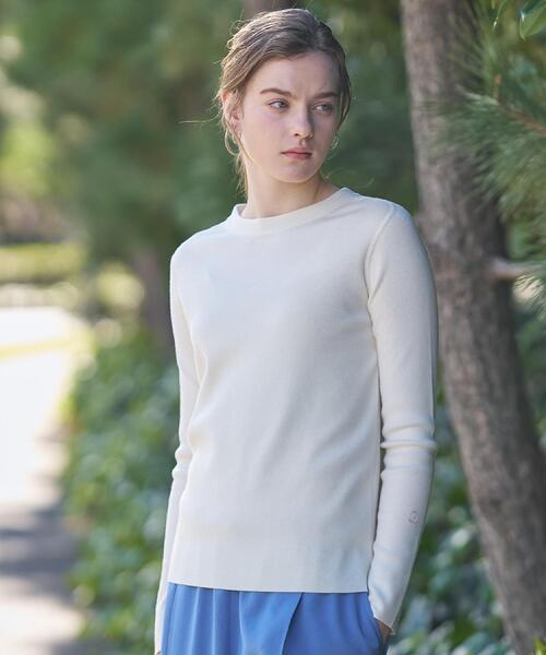 DRESSTERIOR(ドレステリア)の「ストレッチフルニードルニット(ニット/セーター・レディース・ネイビー/パープル/オフホワイト・34/38/36)」の4枚目の写真