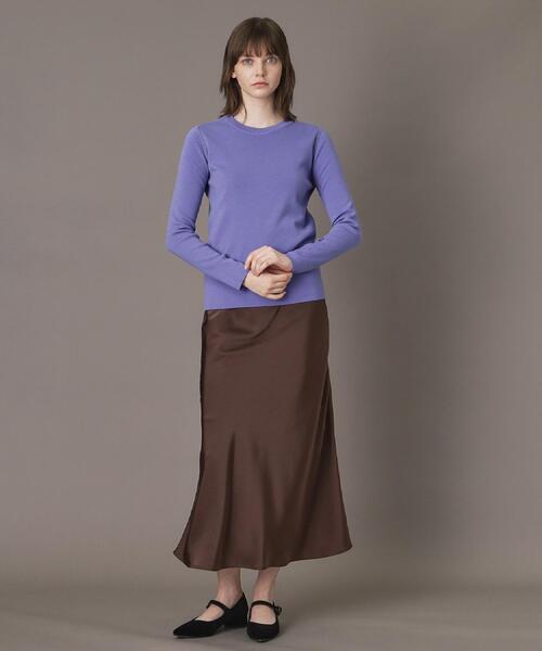 DRESSTERIOR(ドレステリア)の「ストレッチフルニードルニット(ニット/セーター・レディース・ネイビー/パープル/オフホワイト・34/38/36)」の14枚目の写真